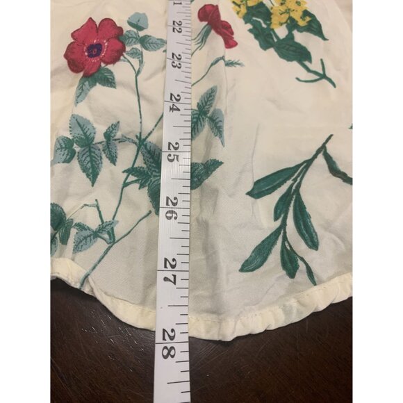 Old Navy Floral A-Line Midi Dress Side Zip Smocked Back Size M Feminine - Picture 4 of 6